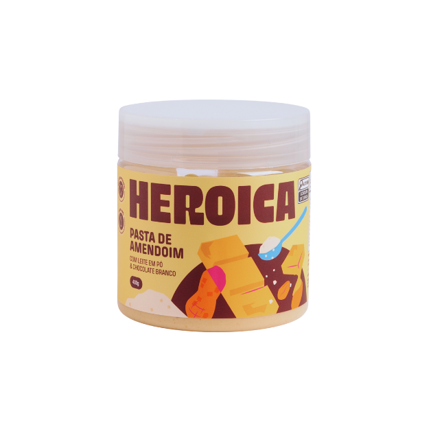 Pasta de Amendoim com Leite em Pó e Chocolate Branco