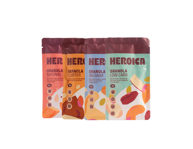 Combo Heroiquinhas – 4 Granolas 40g