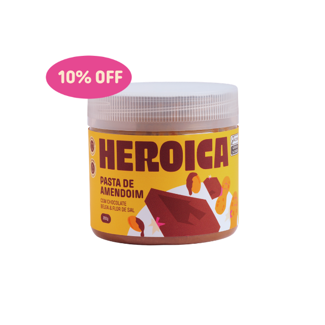 プレミアムクリル 90g・300g Pasta de Amendoim com Chocolate Belga 300g | Natural | Heroica Natural