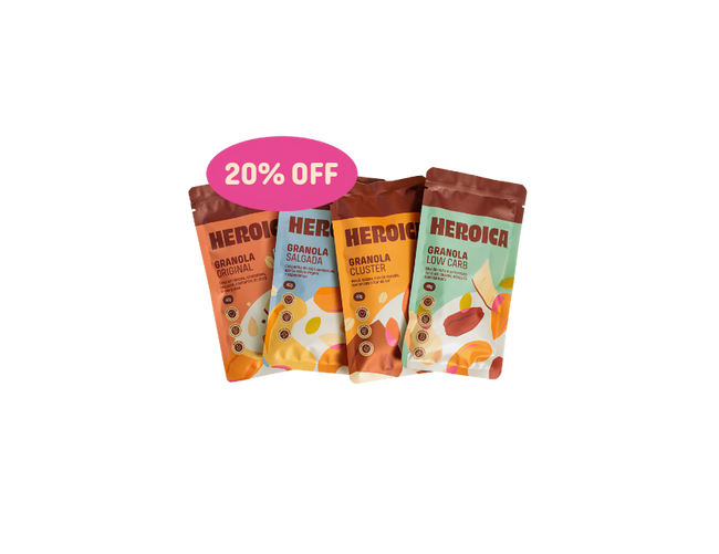 Combo Heroiquinhas de Verão – Granola 40g (Edição Especial)