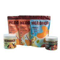 Combo Jornada Compartilhada - 3 Granolas 300g, 1 Pasta de Chocolate Branco 400g e 1 Creme de Noz Pecã 300g