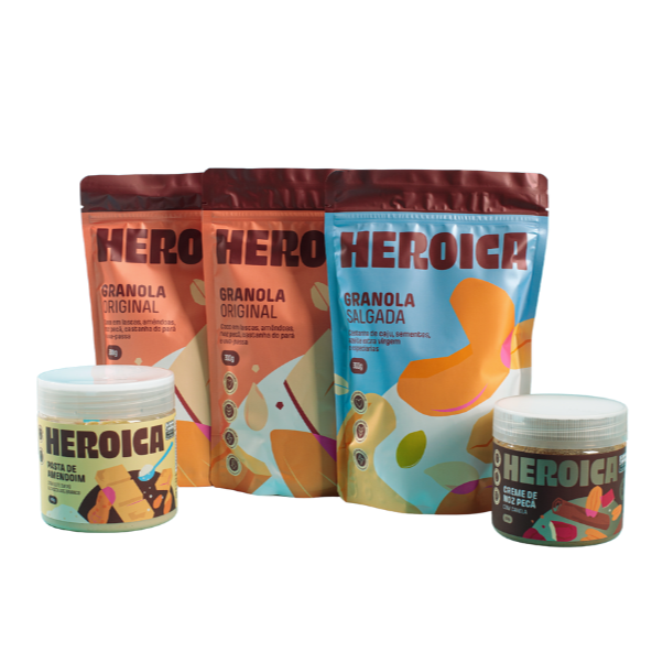 Combo Jornada Compartilhada - 3 Granolas 300g, 1 Pasta de Chocolate Branco 400g e 1 Creme de Noz Pecã 300g