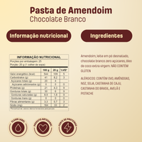 Pasta de Amendoim com Leite em Pó e Chocolate Branco